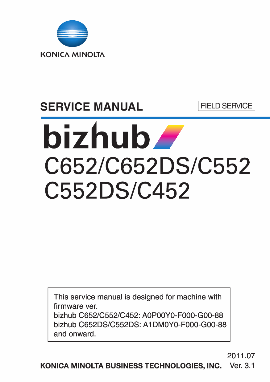 Konica-Minolta bizhub C452 C552 C552DS C652 C652DS FIELD-SERVICE Service Manual-1